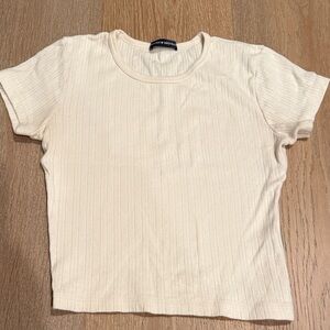 Brandy Melville Ivory Short Sleeve Tee